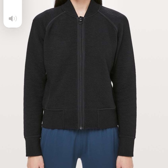 lululemon athletica Jackets & Blazers - Lululemon On Repeat  bomber in Grey/black